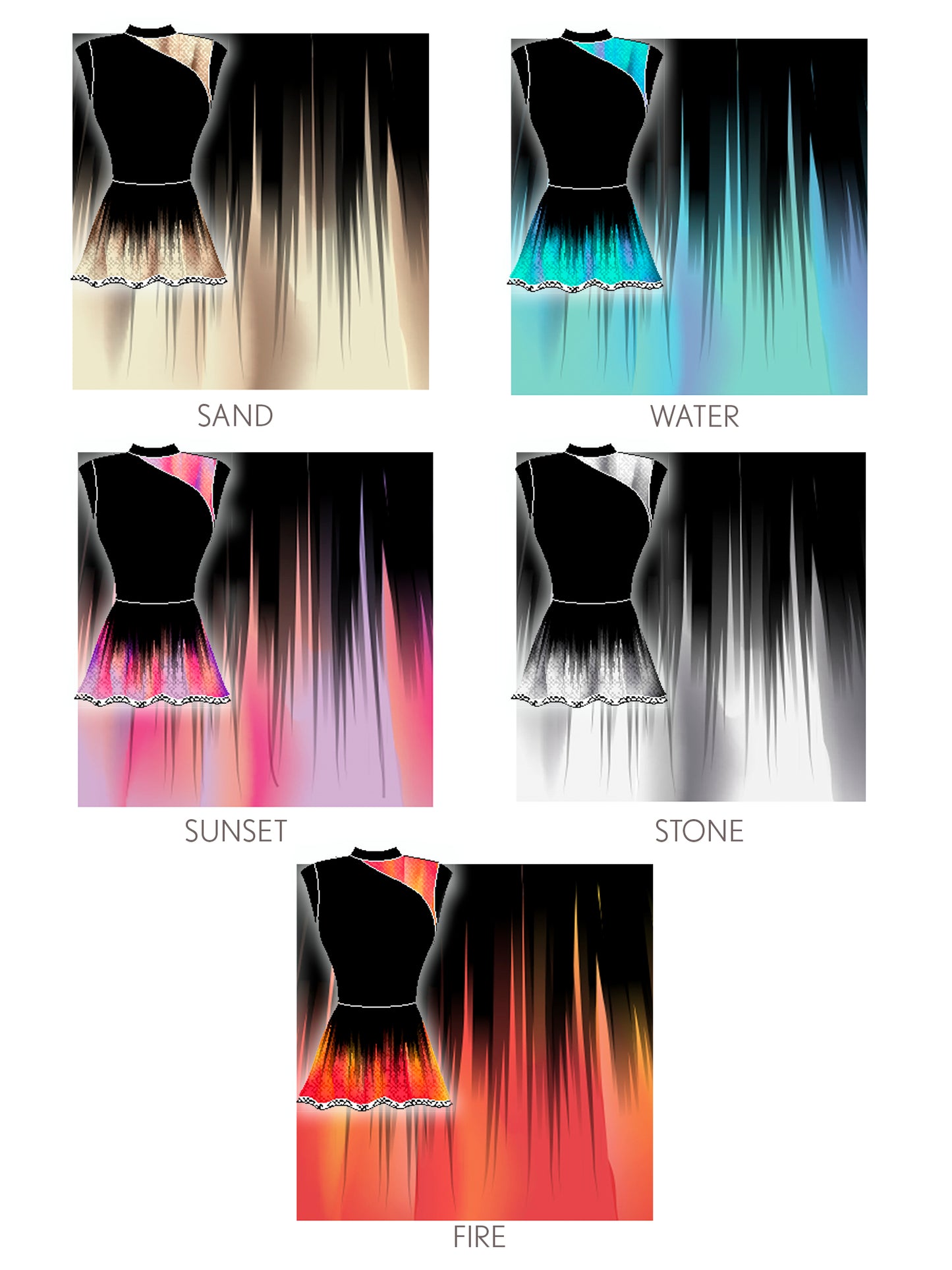 Lira Watercolor Dress