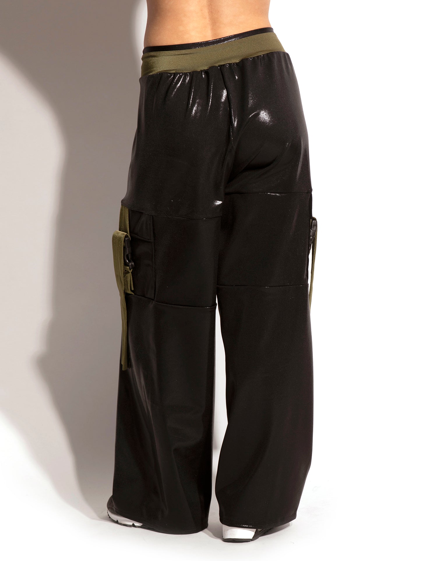 Buckle Shine Cargo Pants