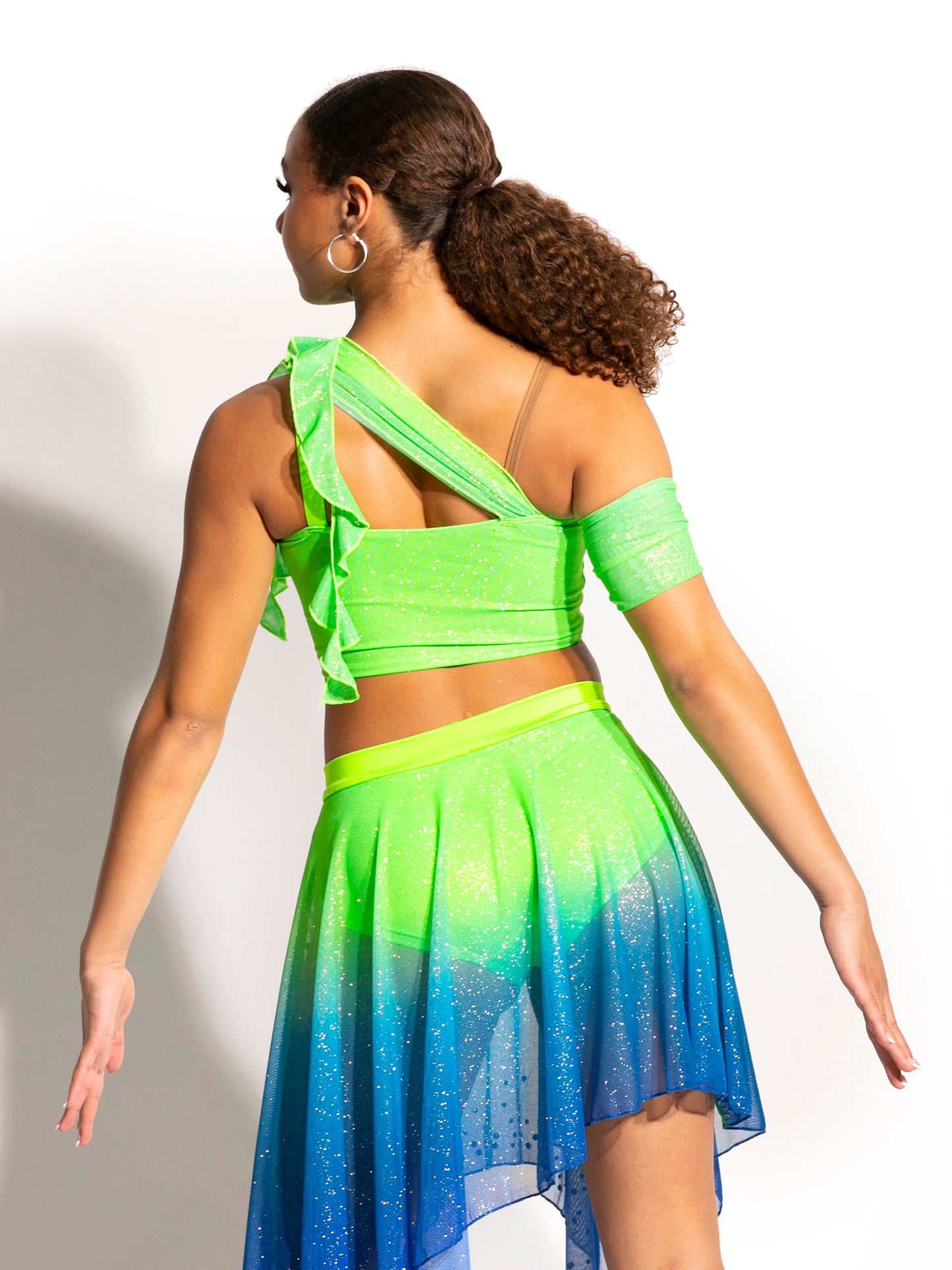 Cely Glitter Mesh Long Line
