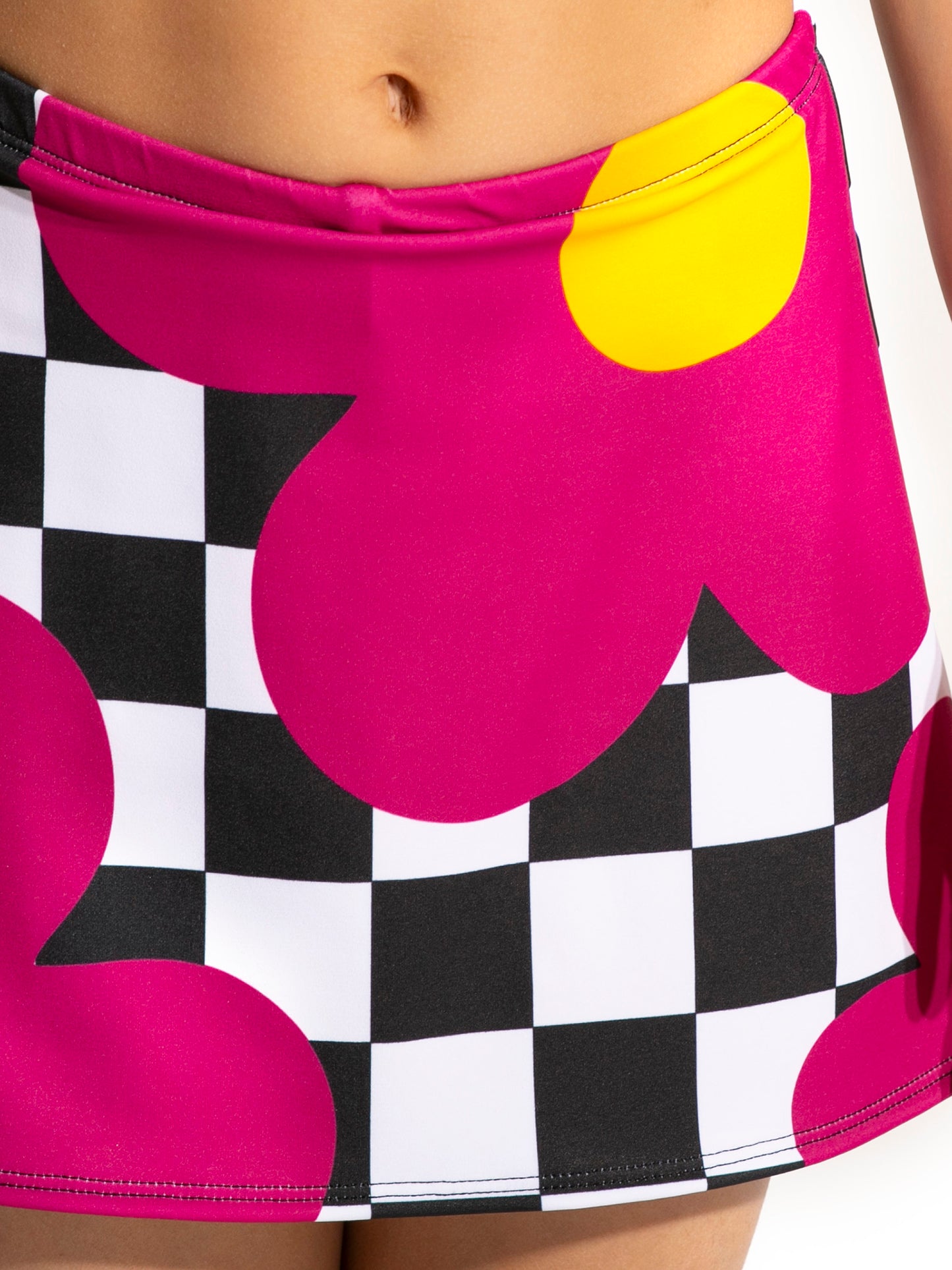 Checker Floral Skirt