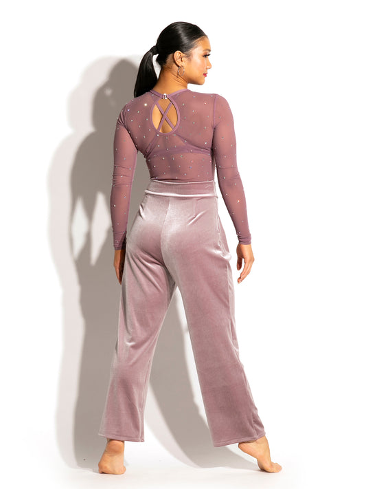 Chemise Velvet Unitard Set