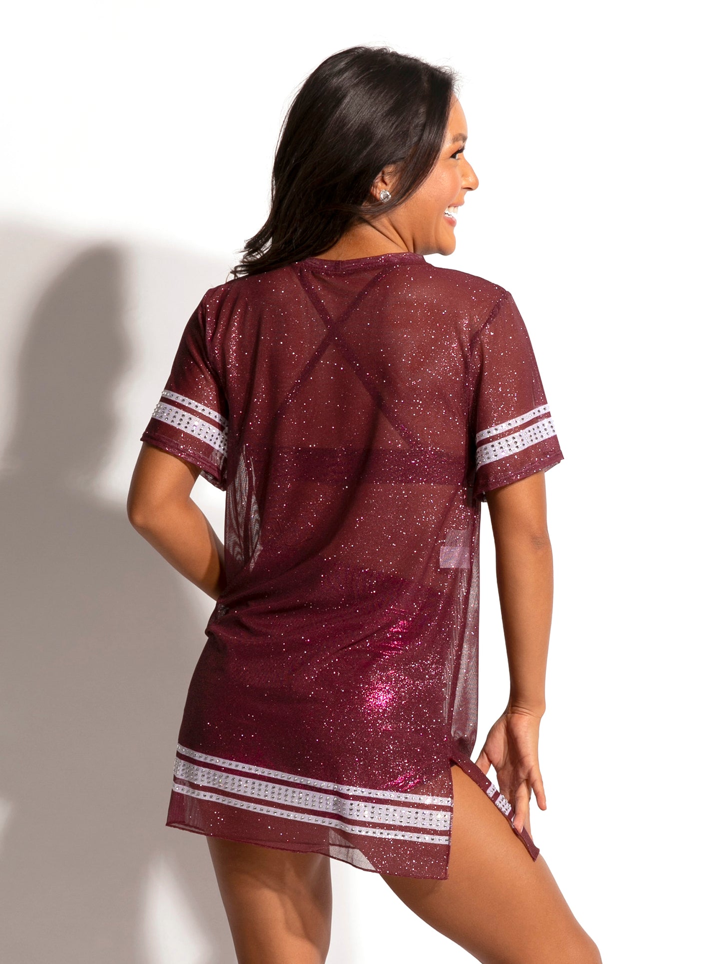 Elena Glitter Mesh Overlay