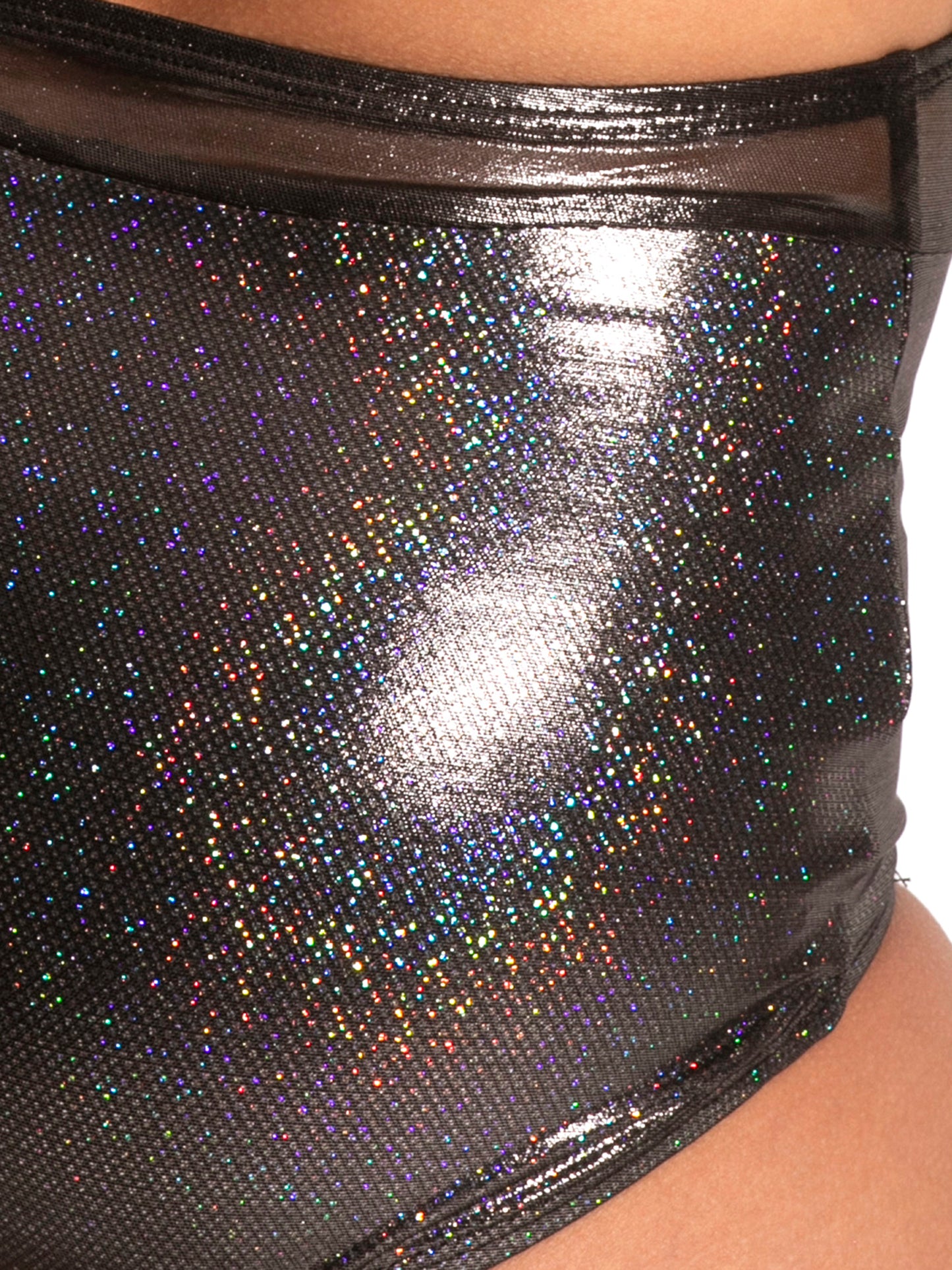 Estelle Metallic Mesh Leotard Set