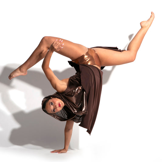 Dark Chocolate/Light Bronze Metallic Mesh