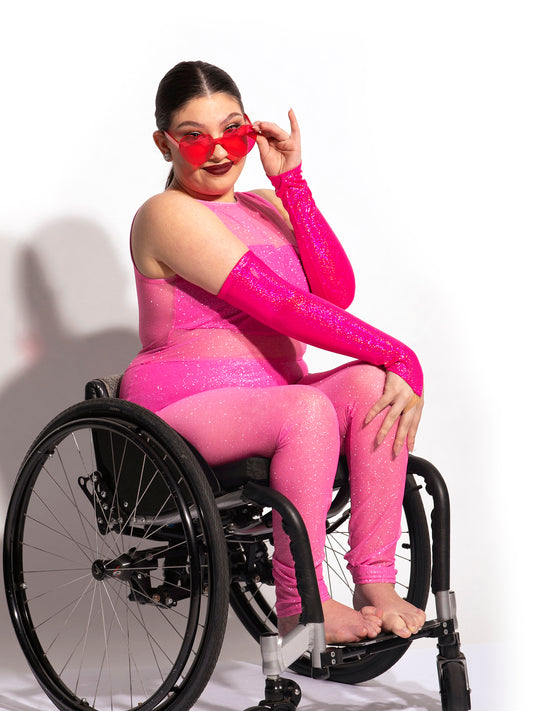 Francine Glitter Mesh Unitard