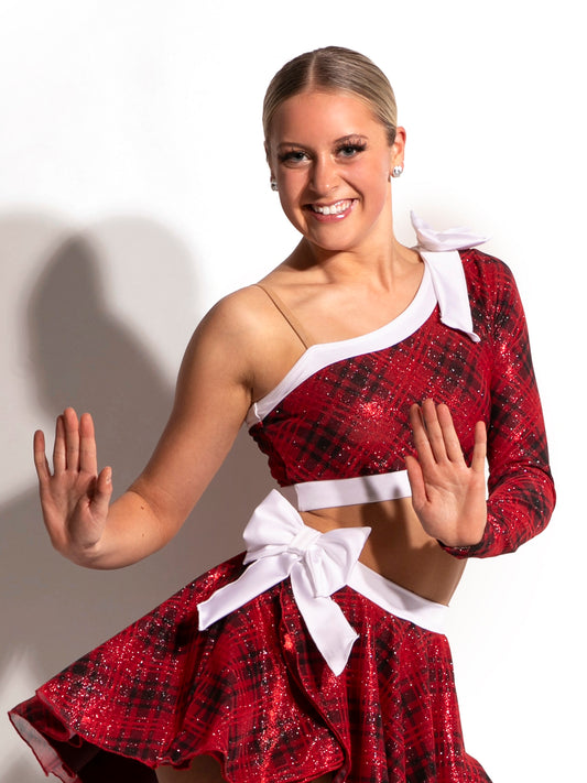 Ginger Glitter Mesh Crop