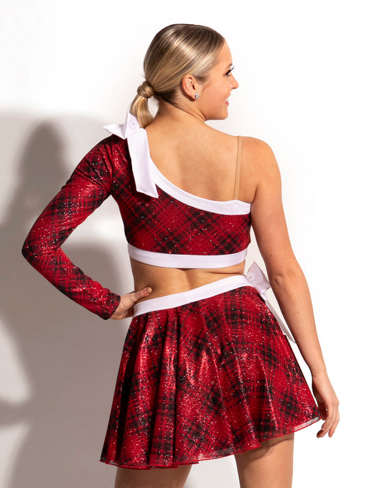 Ginger Glitter Mesh Crop