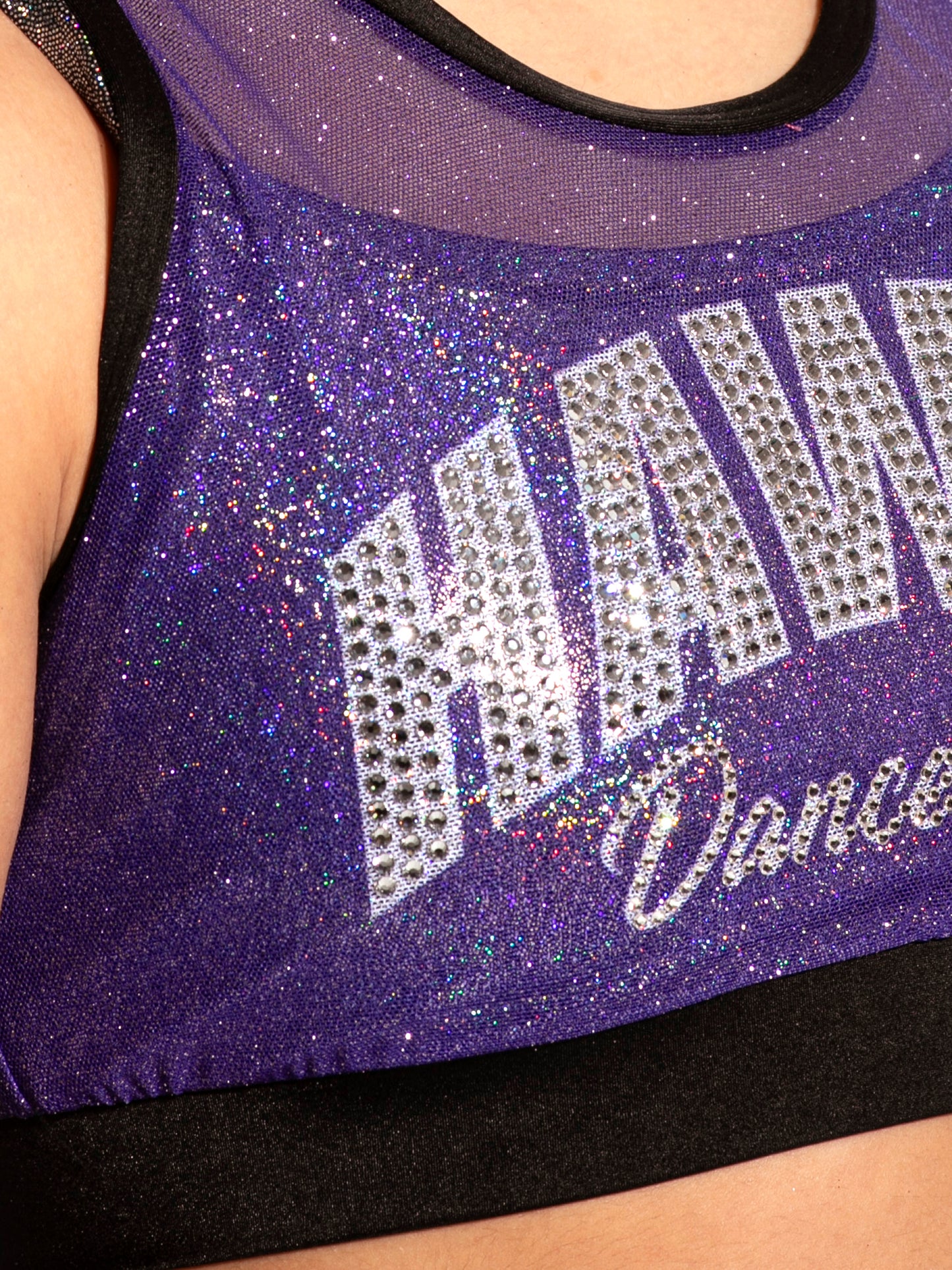 Jazmin Glitter Mesh Crop