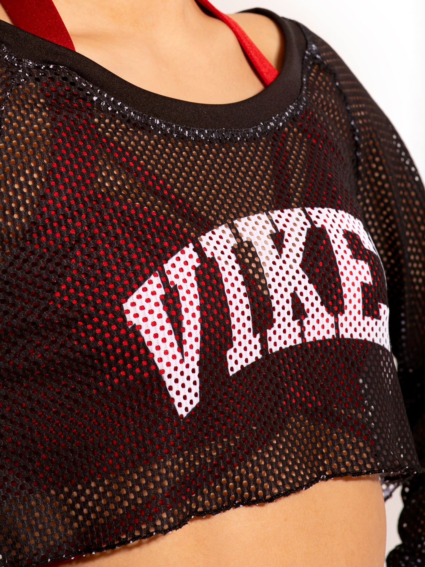Pop Mesh Crop Sweatshirt