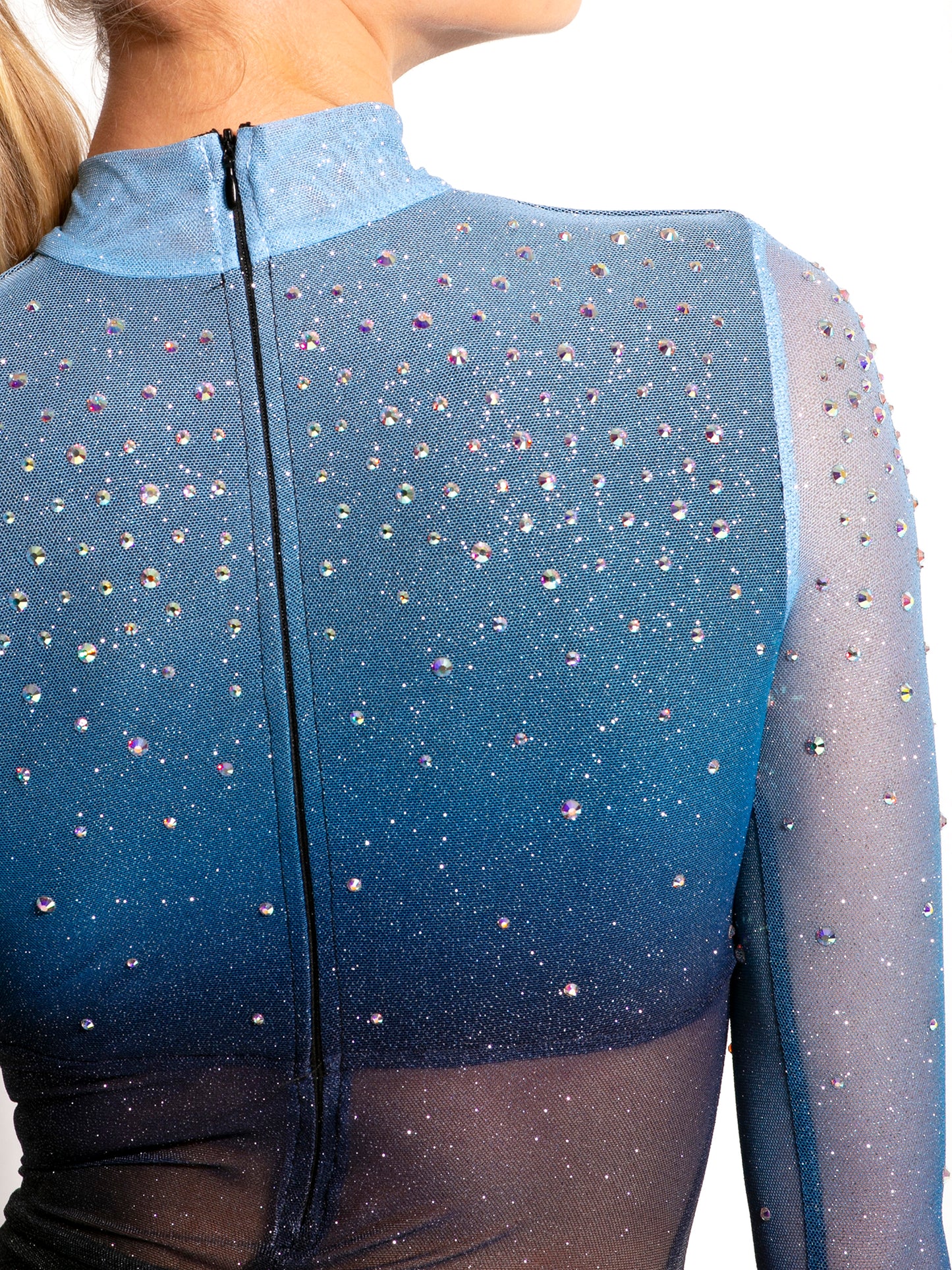 Rainey Glitter Mesh Unitard
