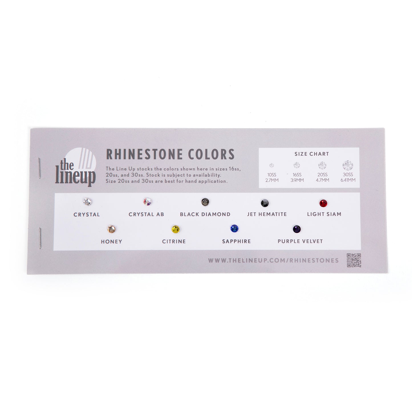 Rhinestone Color Card
