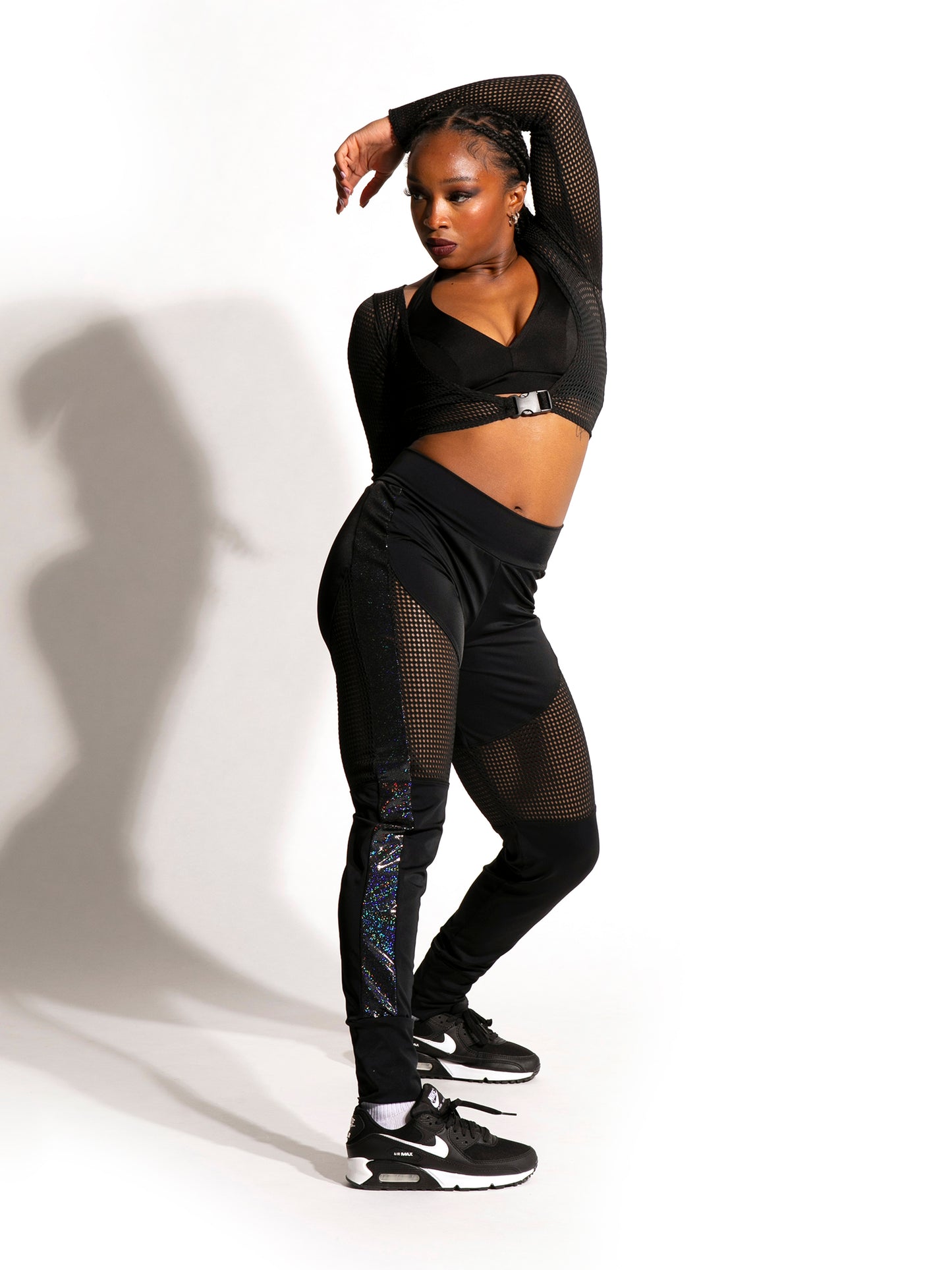 Swoops Pop Mesh Buckle Shrug