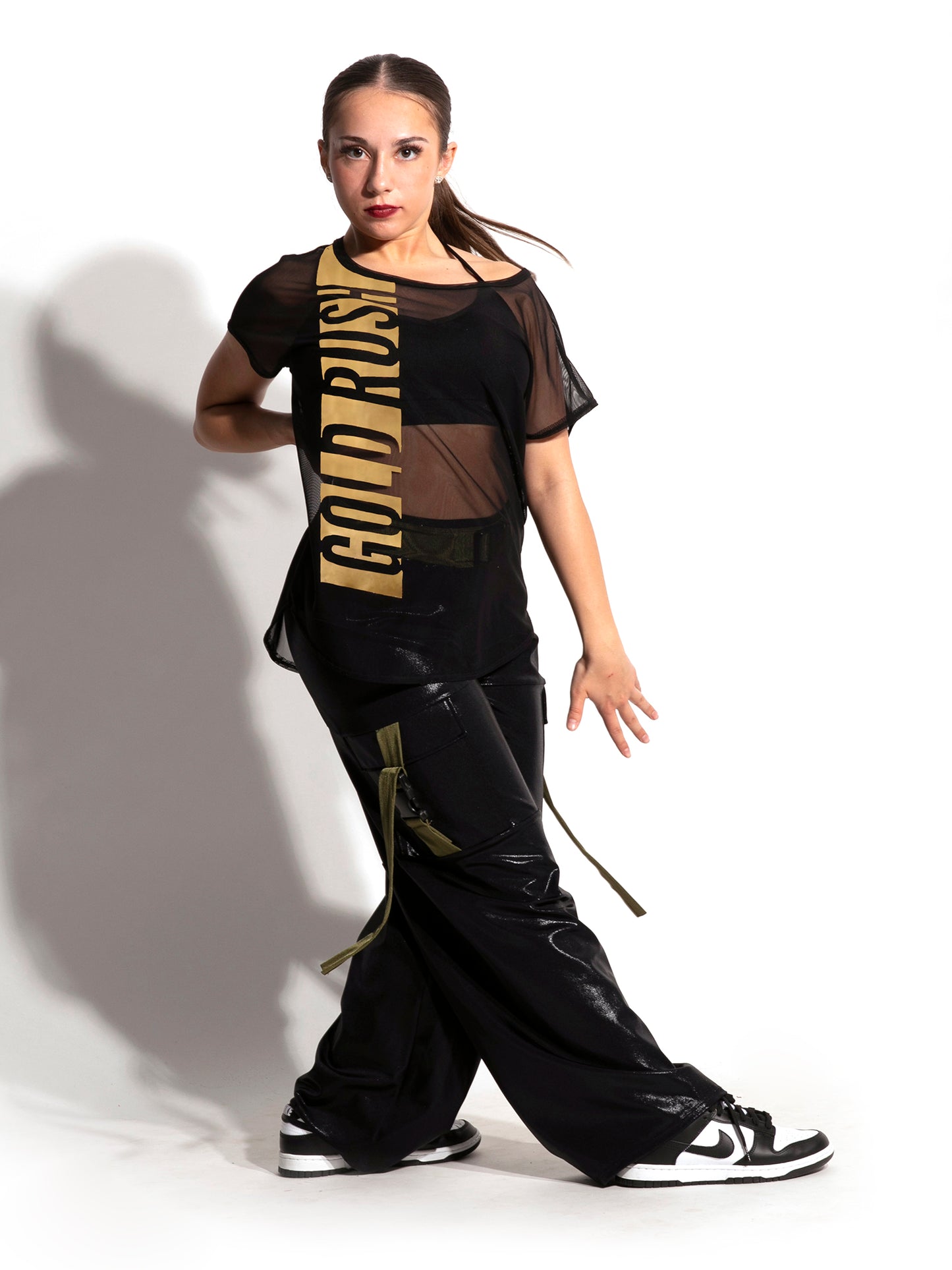 Buckle Shine Cargo Pants