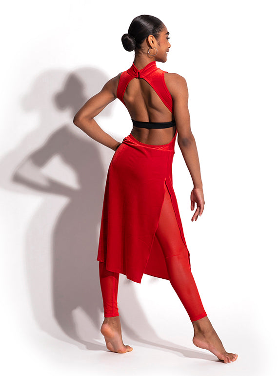 Andante Velvet Skirted Unitard Alternate Image