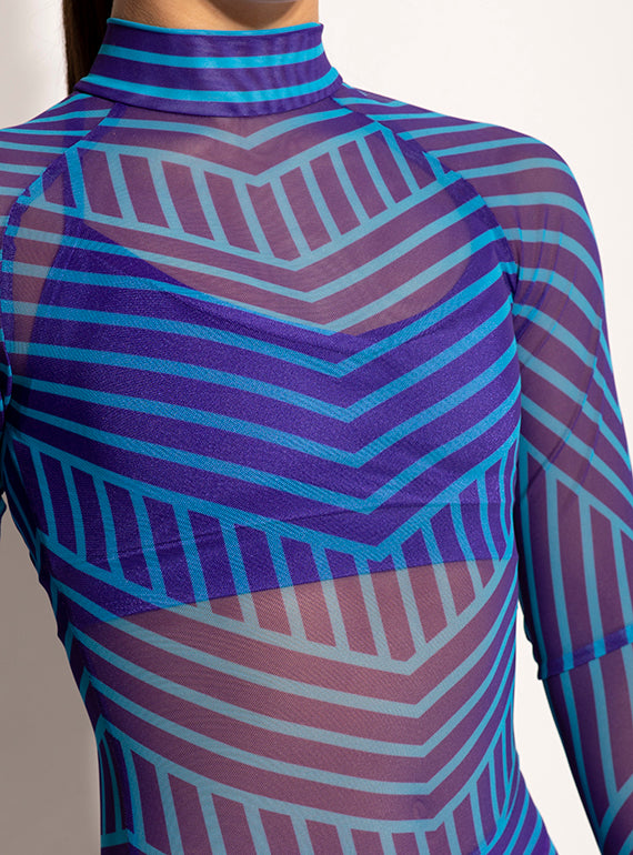 Tanzanite Mesh Leotard Set Alternate Image 6