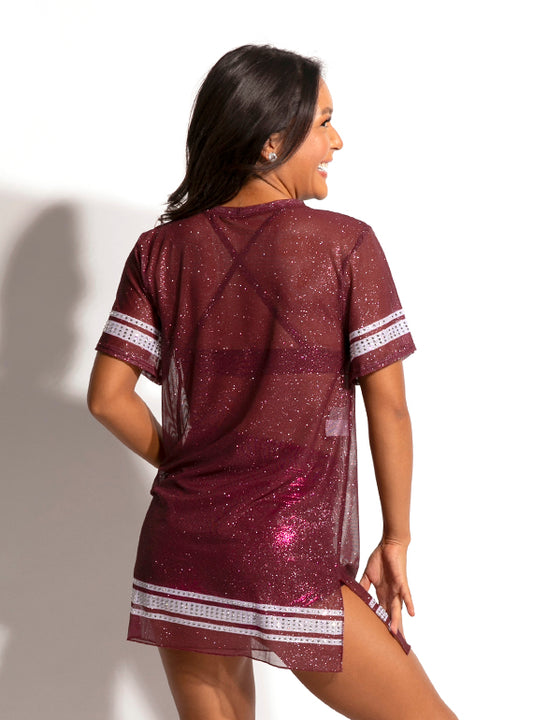 Elena Glitter Mesh Overlay Alternate Image