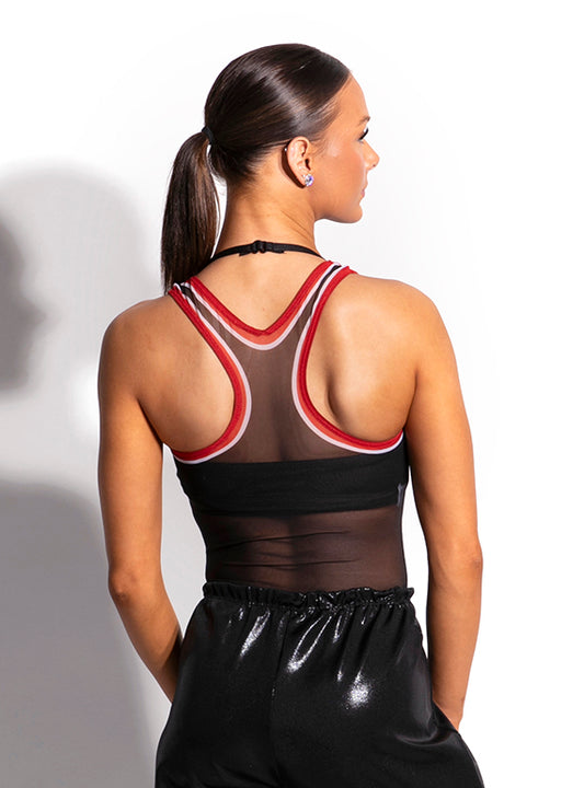 Mesh Leotard With Lettering Secondary Image