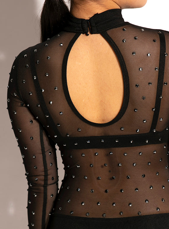 Network Mesh Leotard Set - Rhinestones Alternate Image 5