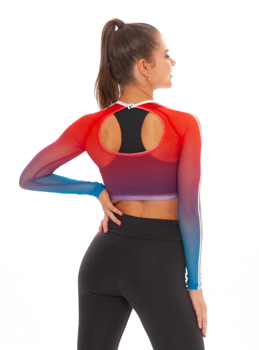 Ombre Mesh Crop Overlay Secondary Image
