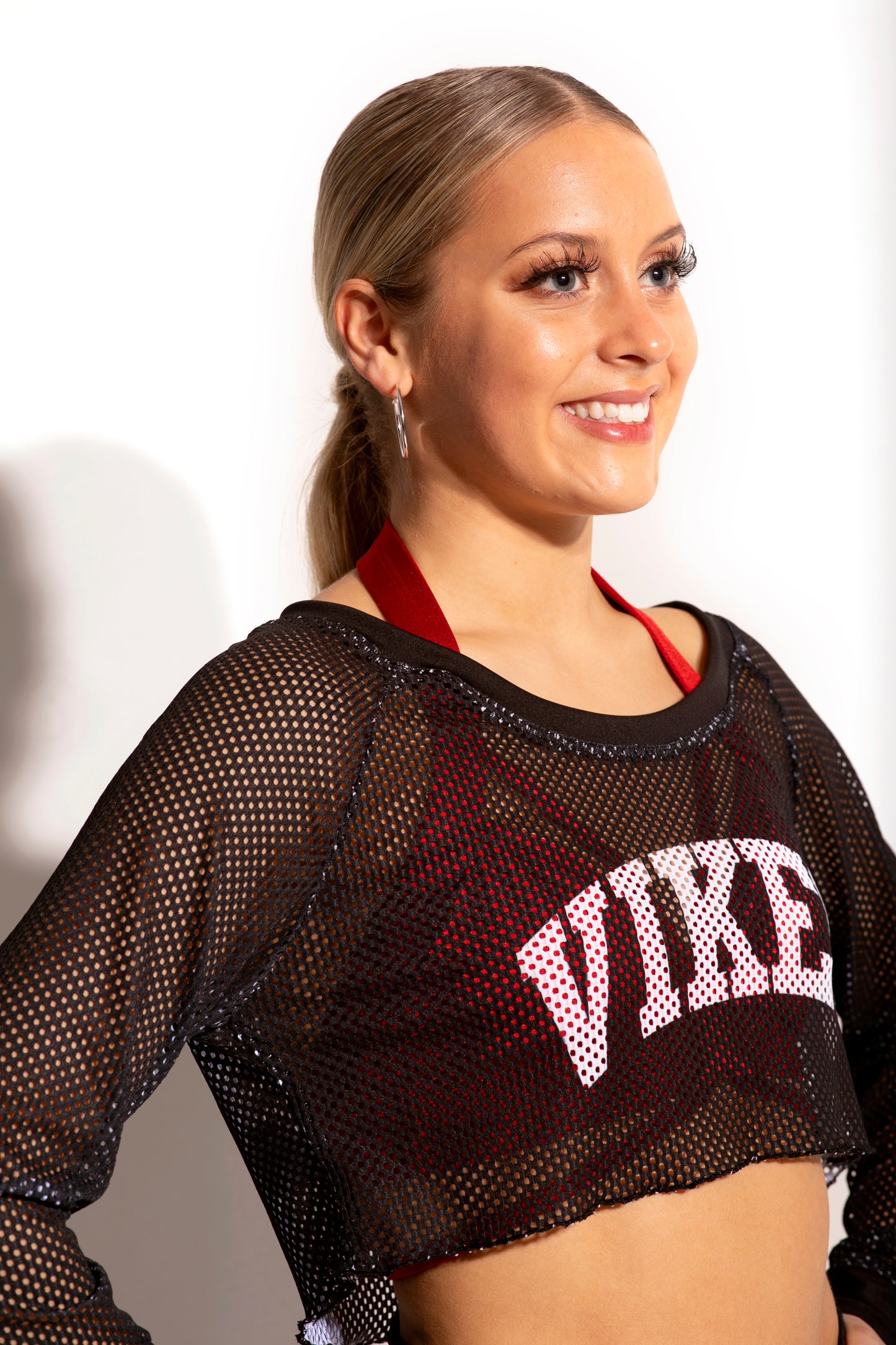 Pop Mesh Crop Sweatshirt Alternate Image 2