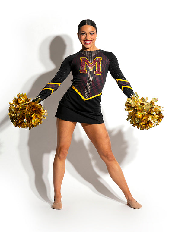 Pom dress inspired by University of Minnesota Dance Team.