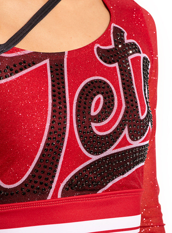 166 Sabrina Glitter Mesh Long Line Alternate Image 2