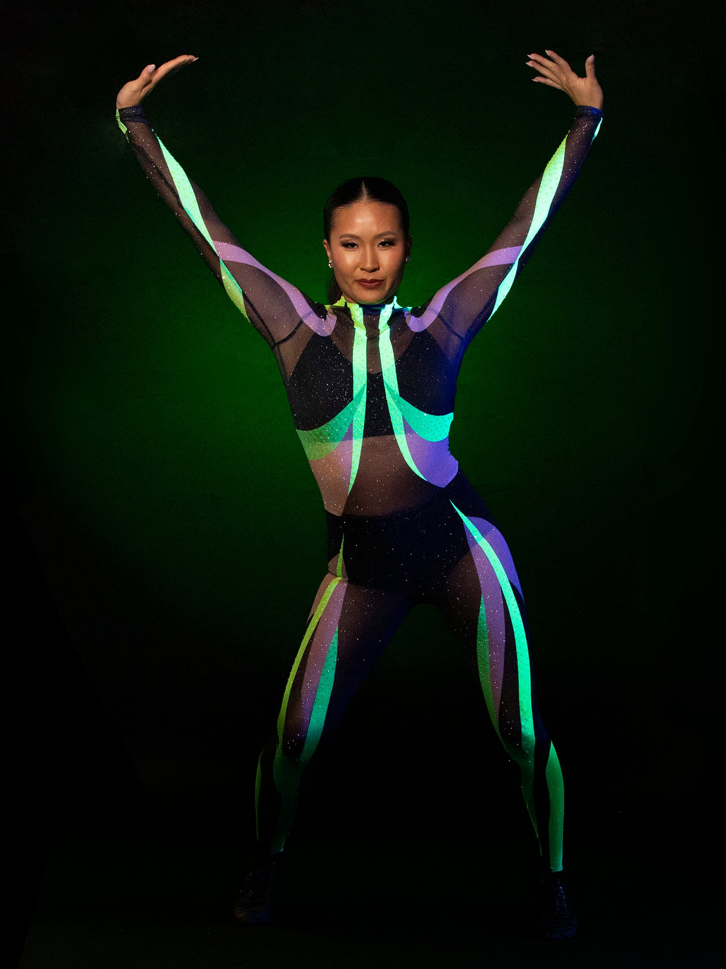 Alessa Mesh Unitard Set