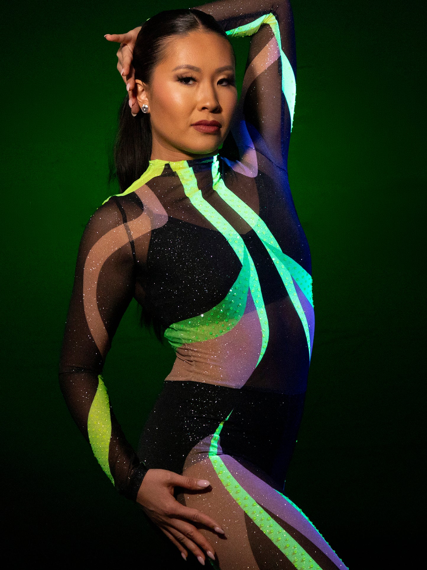 Alessa Mesh Unitard Set