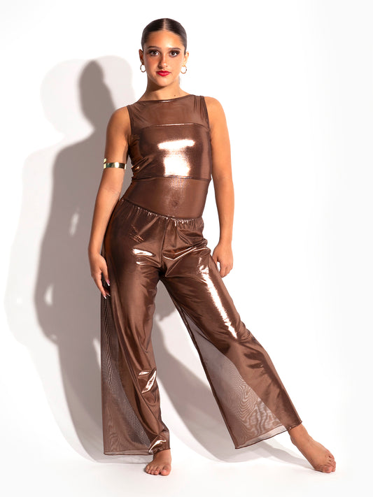 Alice Metallic Mesh Unitard