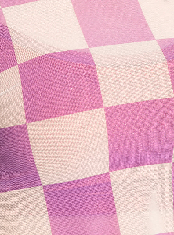 Billie Mesh Overlay with Checkers