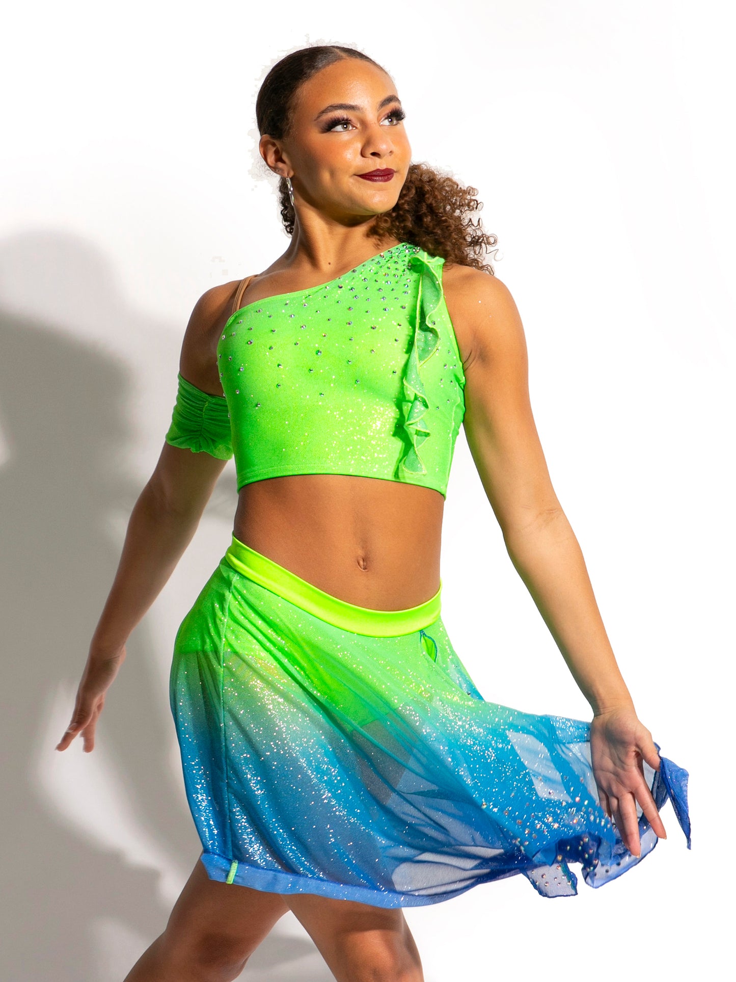 Cely Glitter Mesh Long Line