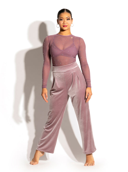 Chemise Velvet Unitard Set