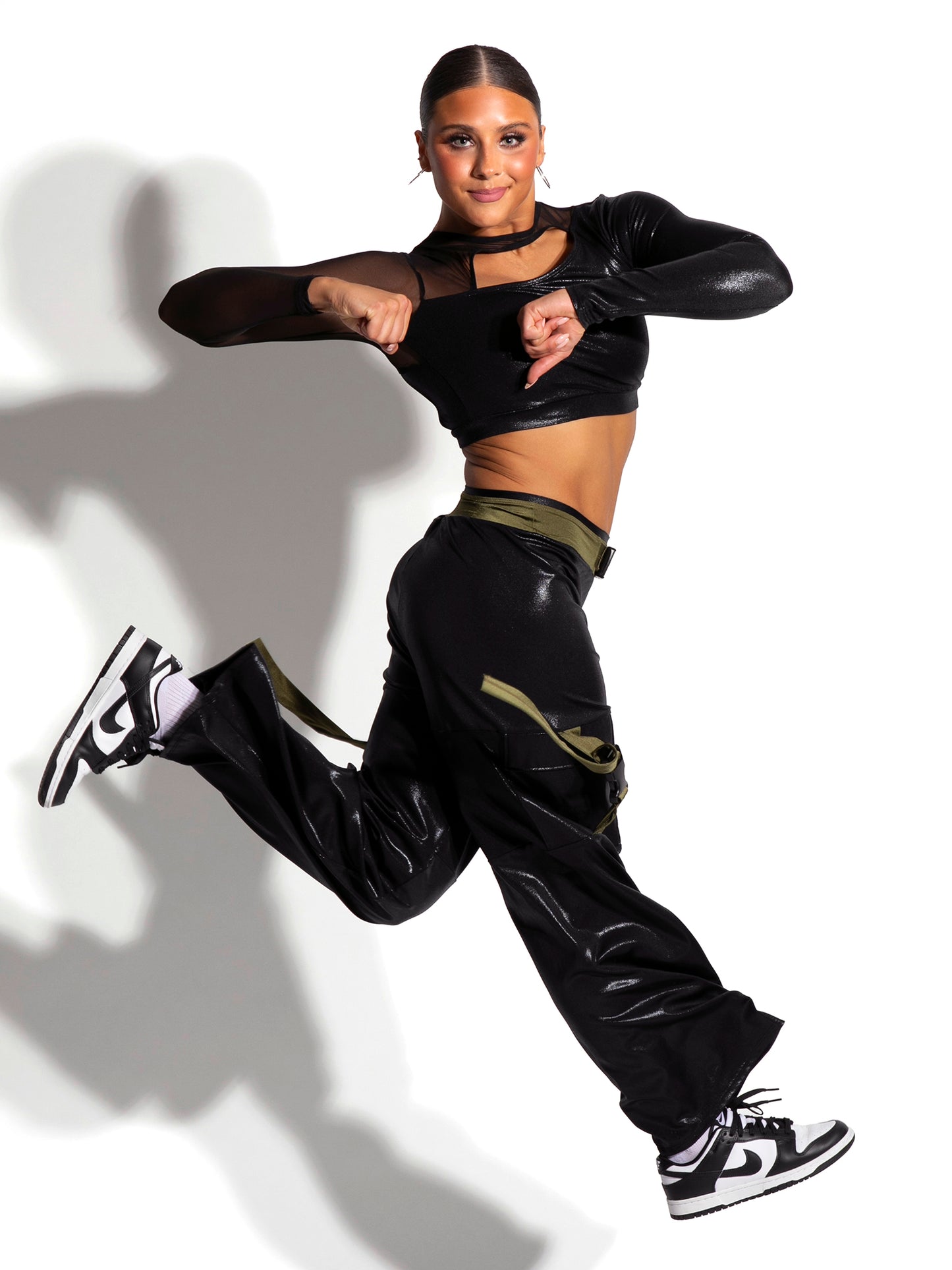 Buckle Shine Cargo Pants