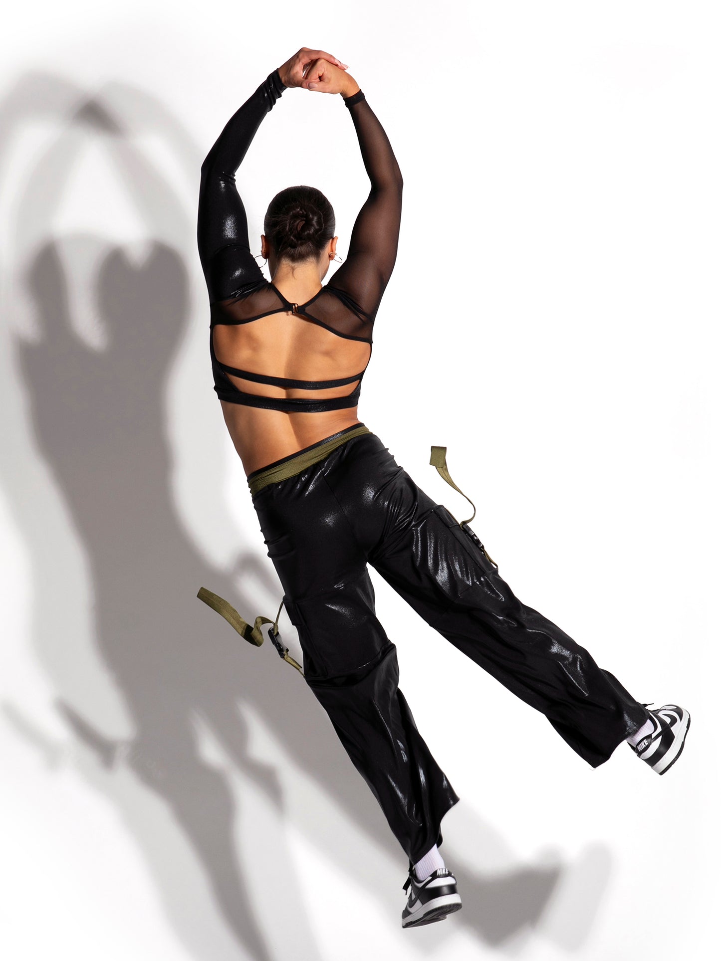 Buckle Shine Cargo Pants