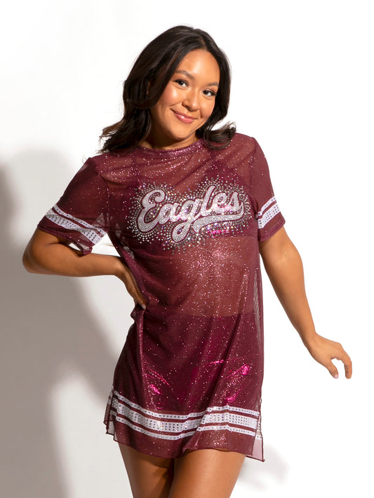 Elena Glitter Mesh Overlay
