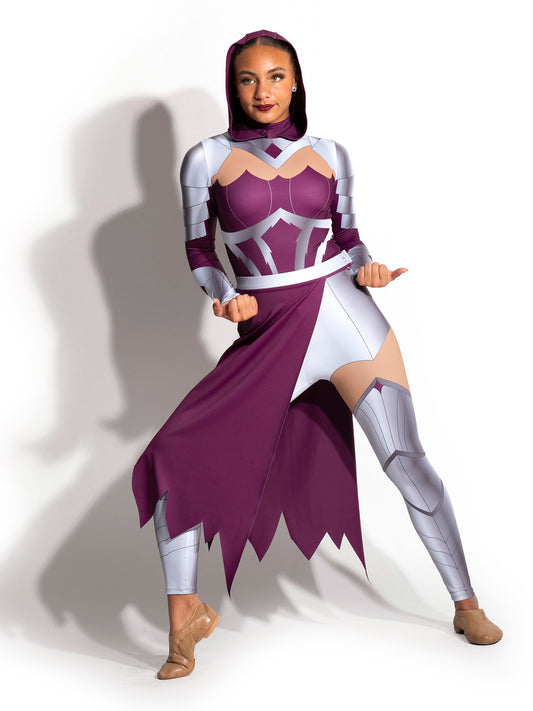 Erebus Hooded Unitard with Detachable Skirt