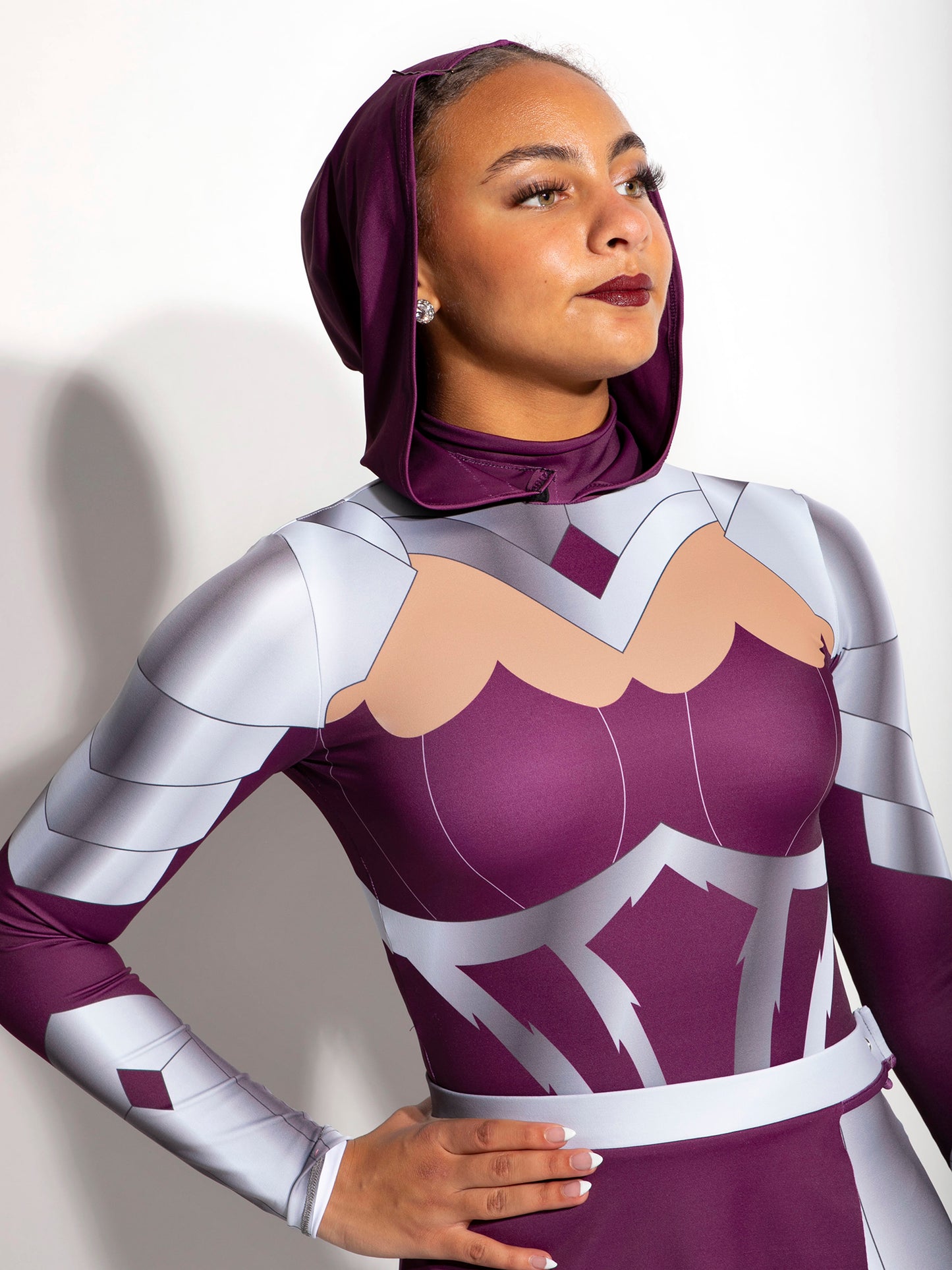 Erebus Hooded Unitard with Detachable Skirt