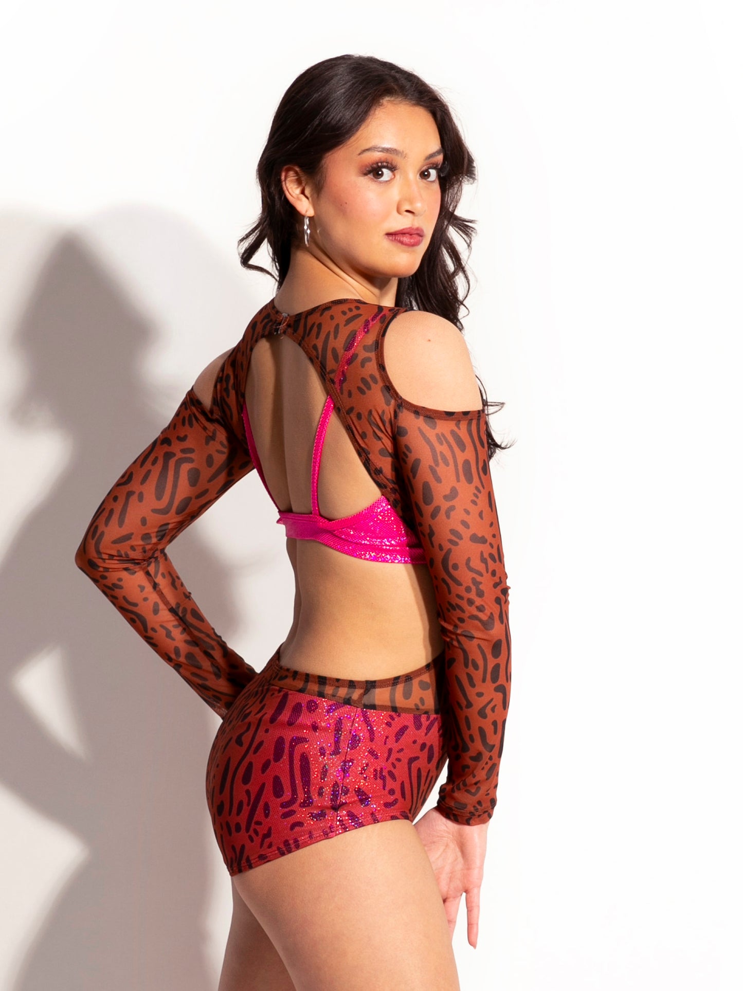 Estelle Mesh Leotard Set