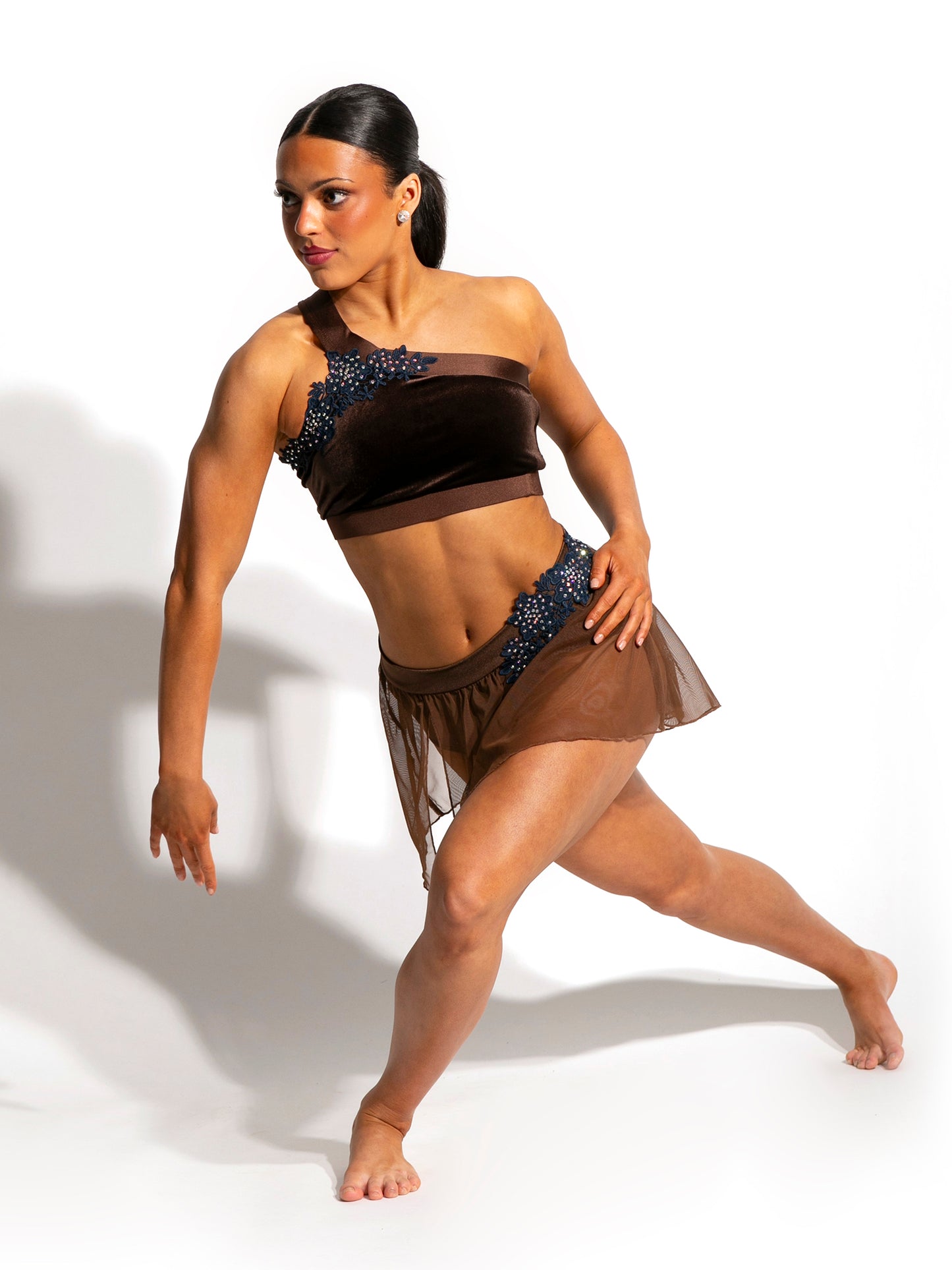 Penny Mesh Skirt with Appliques