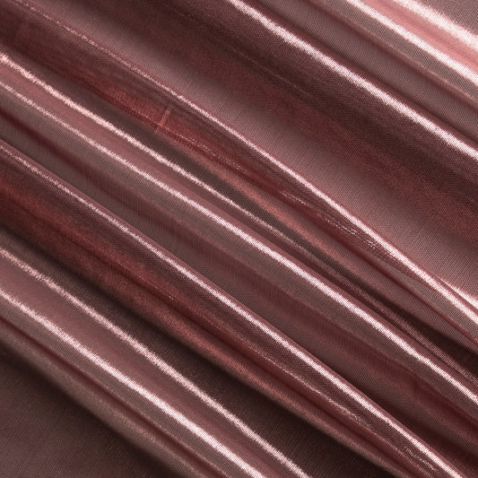 Mauve/Blush Gold Metallic Mesh