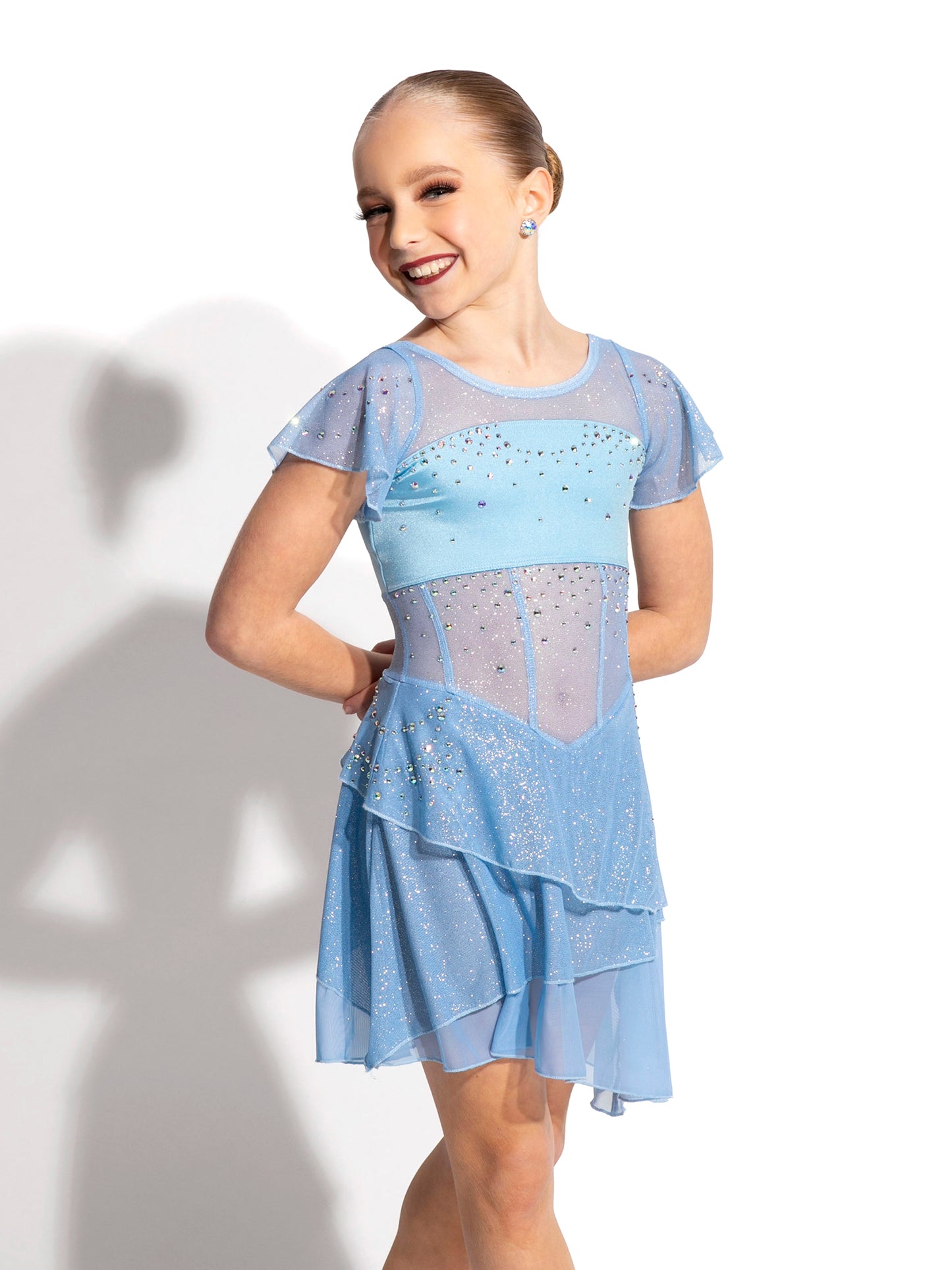 Opal Glitter Mesh Skate Dress