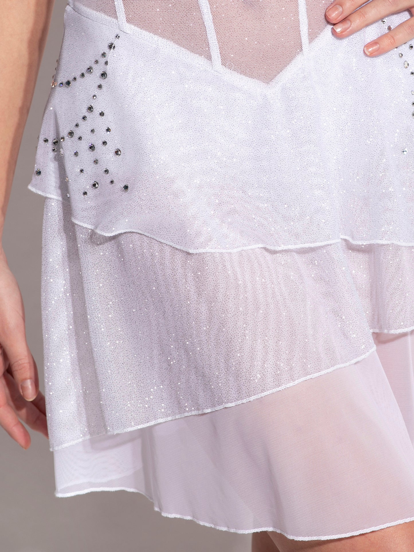 Opal Glitter Mesh Skate Dress