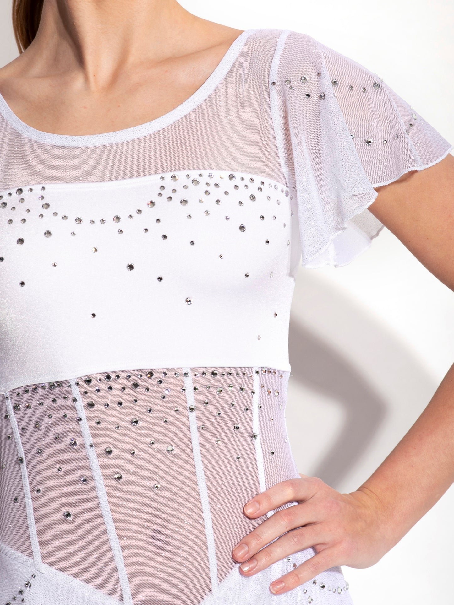 Opal Glitter Mesh Skate Dress