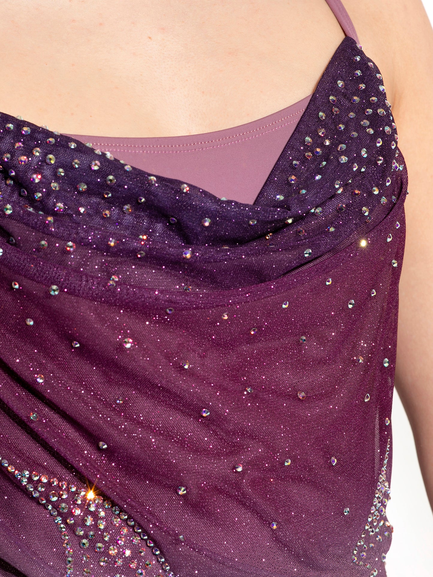 Orion Glitter Mesh Biketard