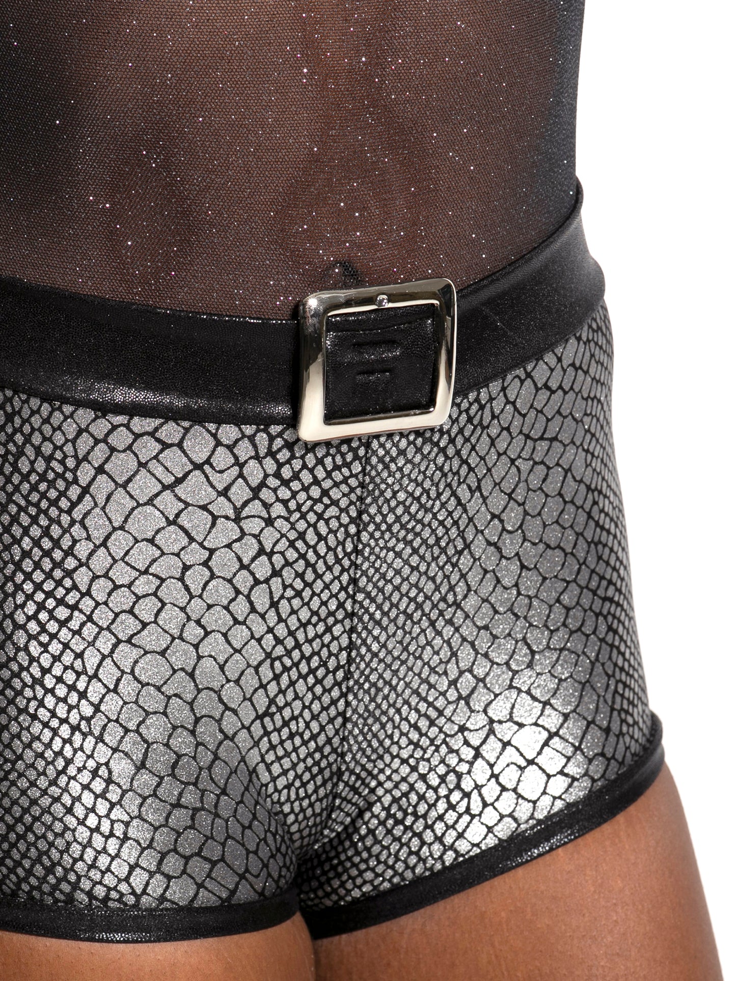Parker Glitter Mesh Biketard