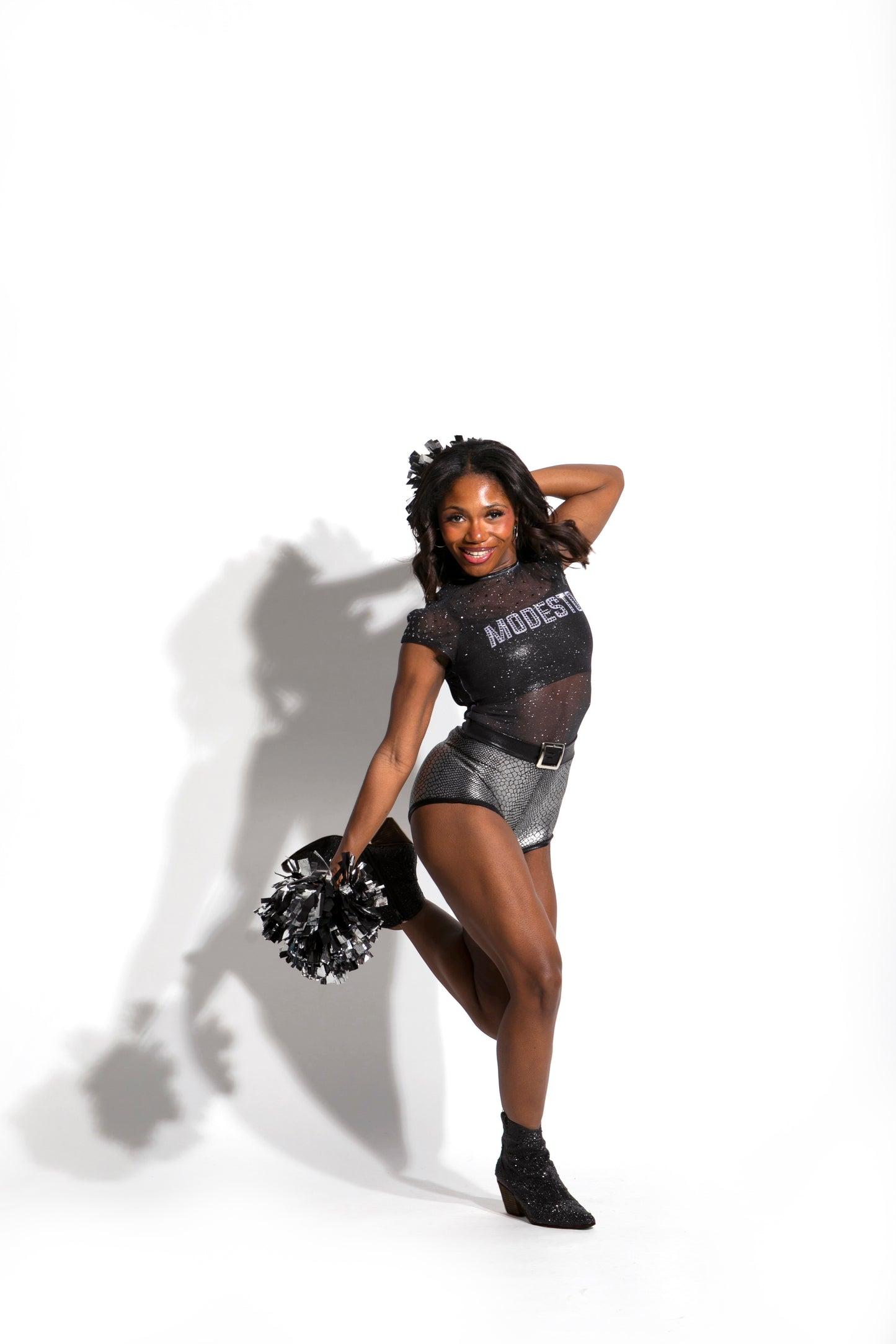 Parker Glitter Mesh Biketard