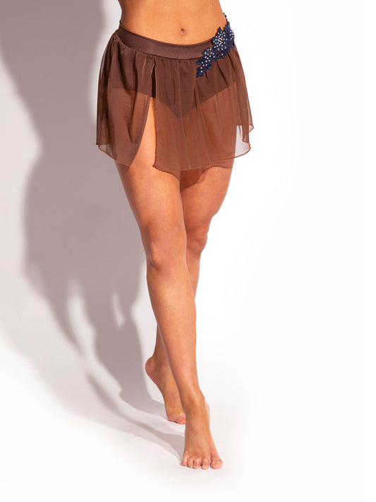 Penny Mesh Skirt with Appliques