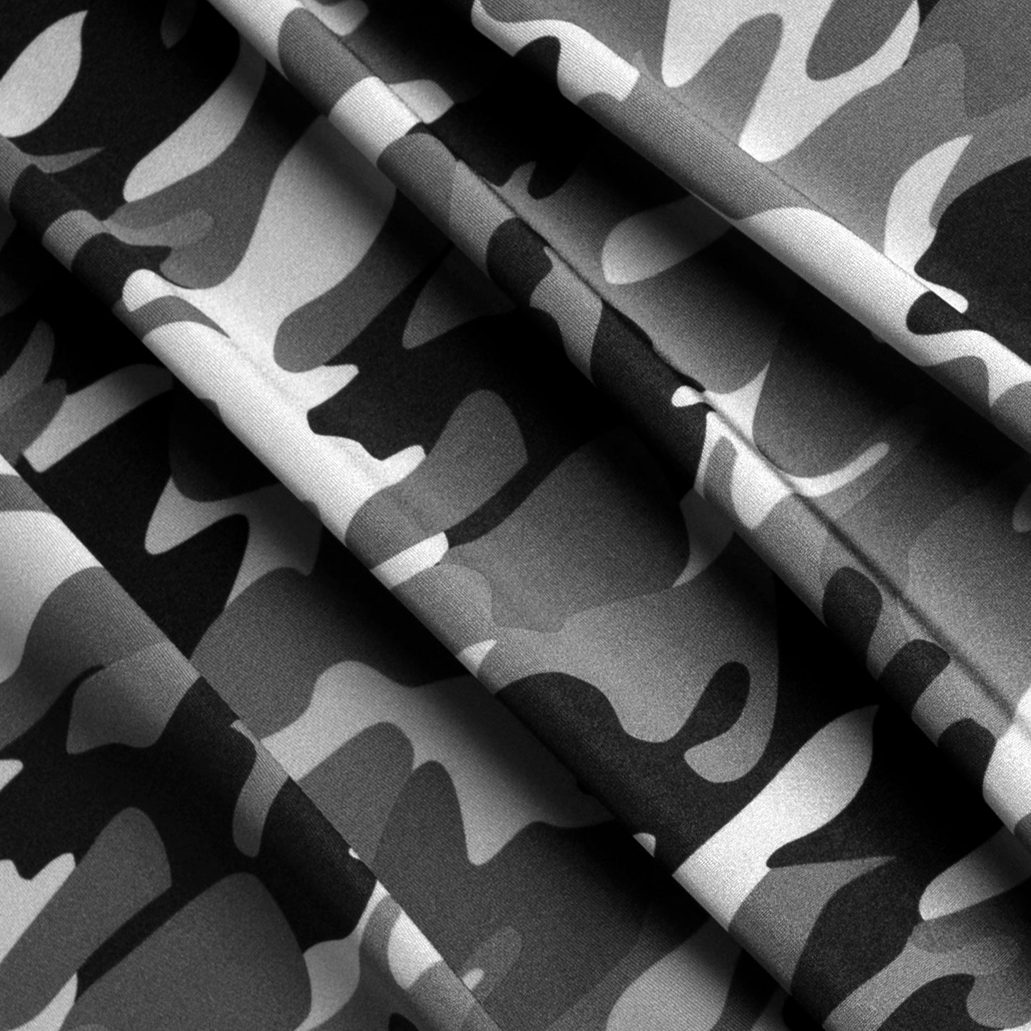 Black Camouflage Print