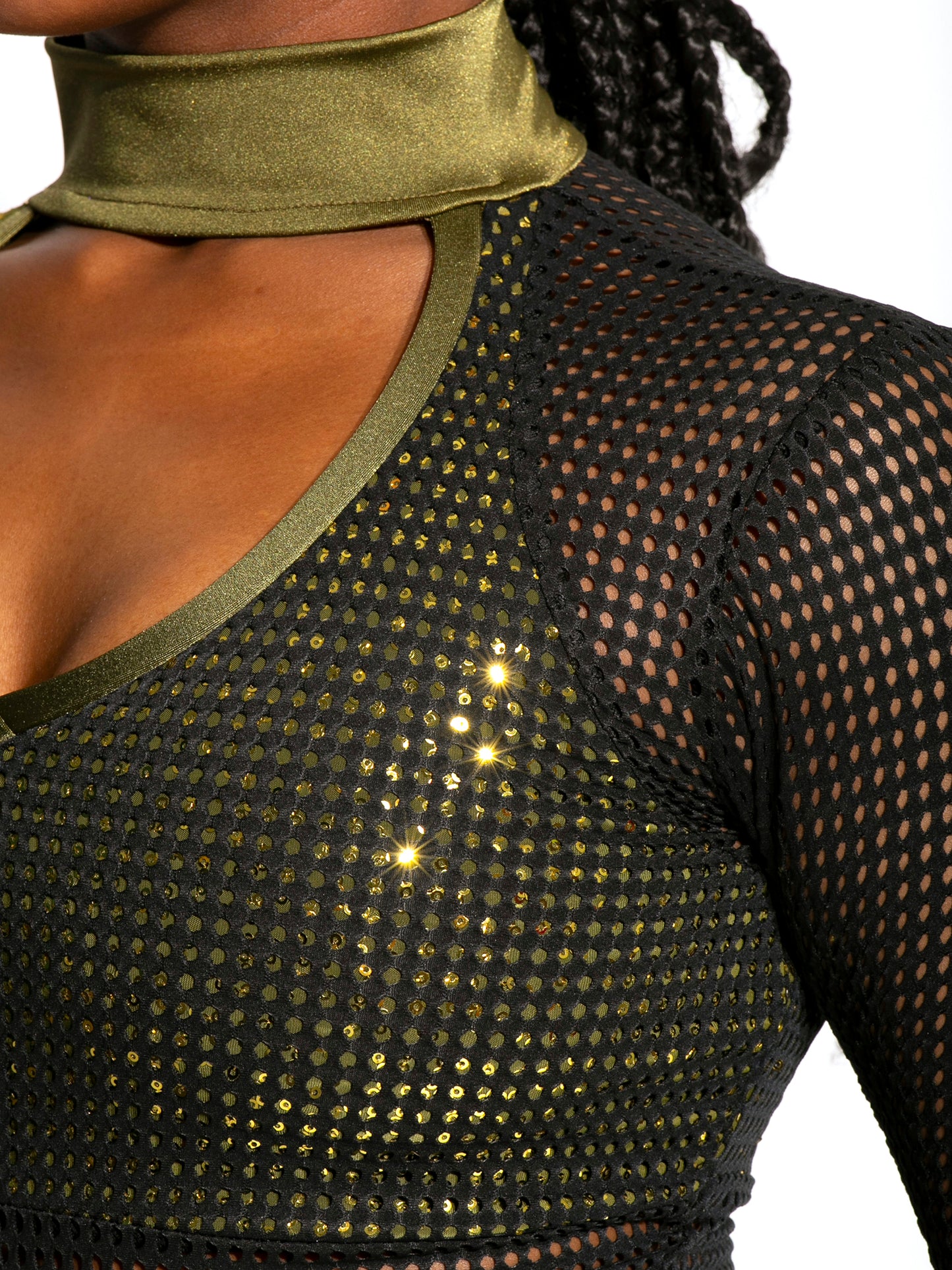 Rhiannon Pop Mesh Unitard