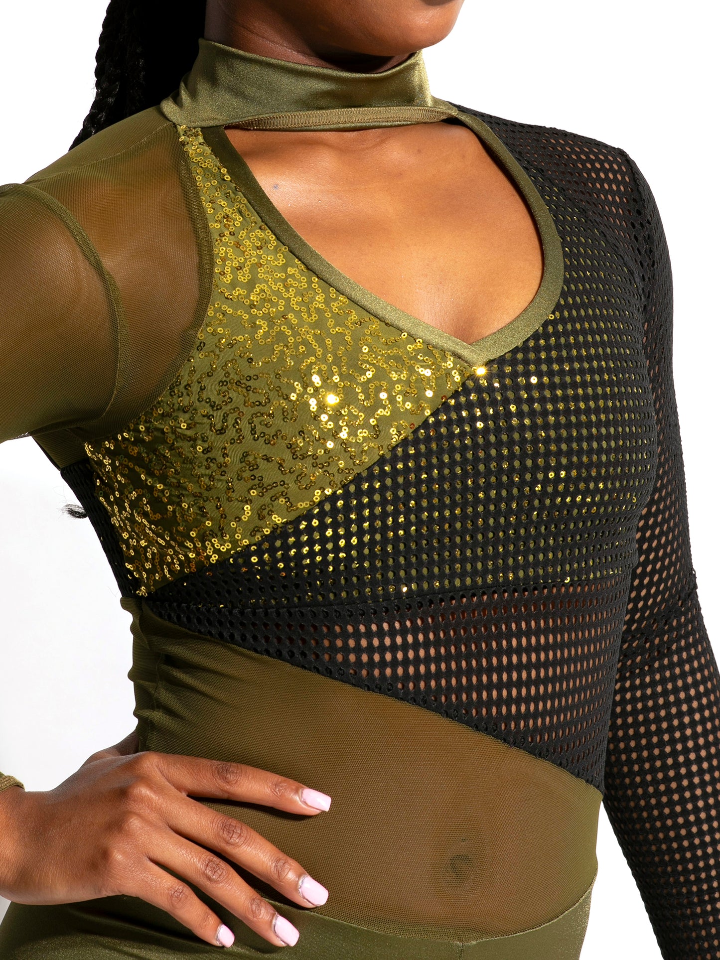 Rhiannon Pop Mesh Unitard